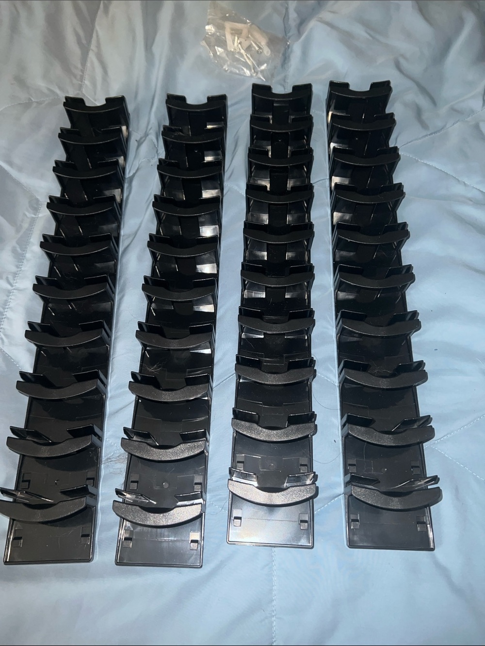 Set of 4 Black Plastic Clip Organizers